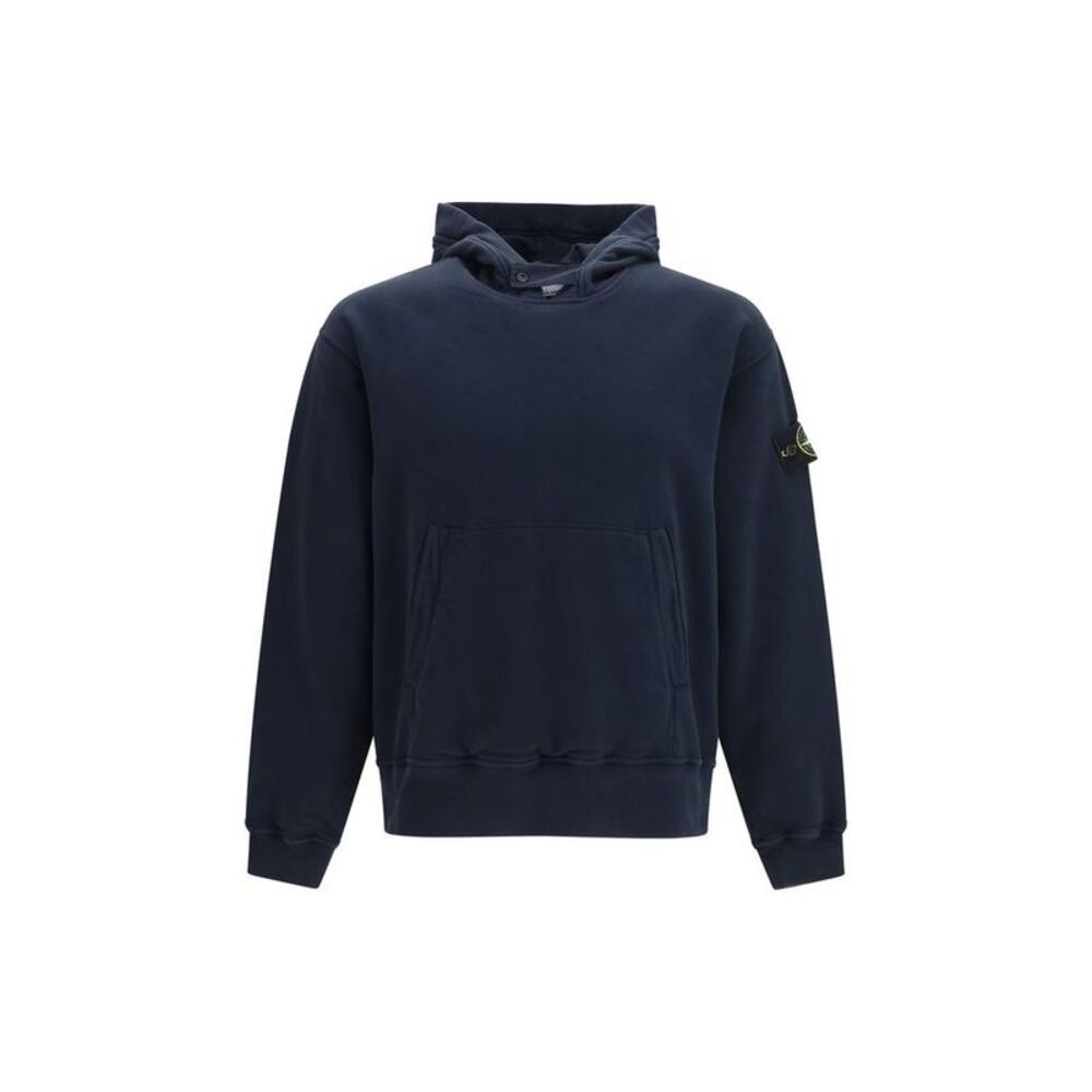 Stone Island Blue Cotton Men's Sweatshirt